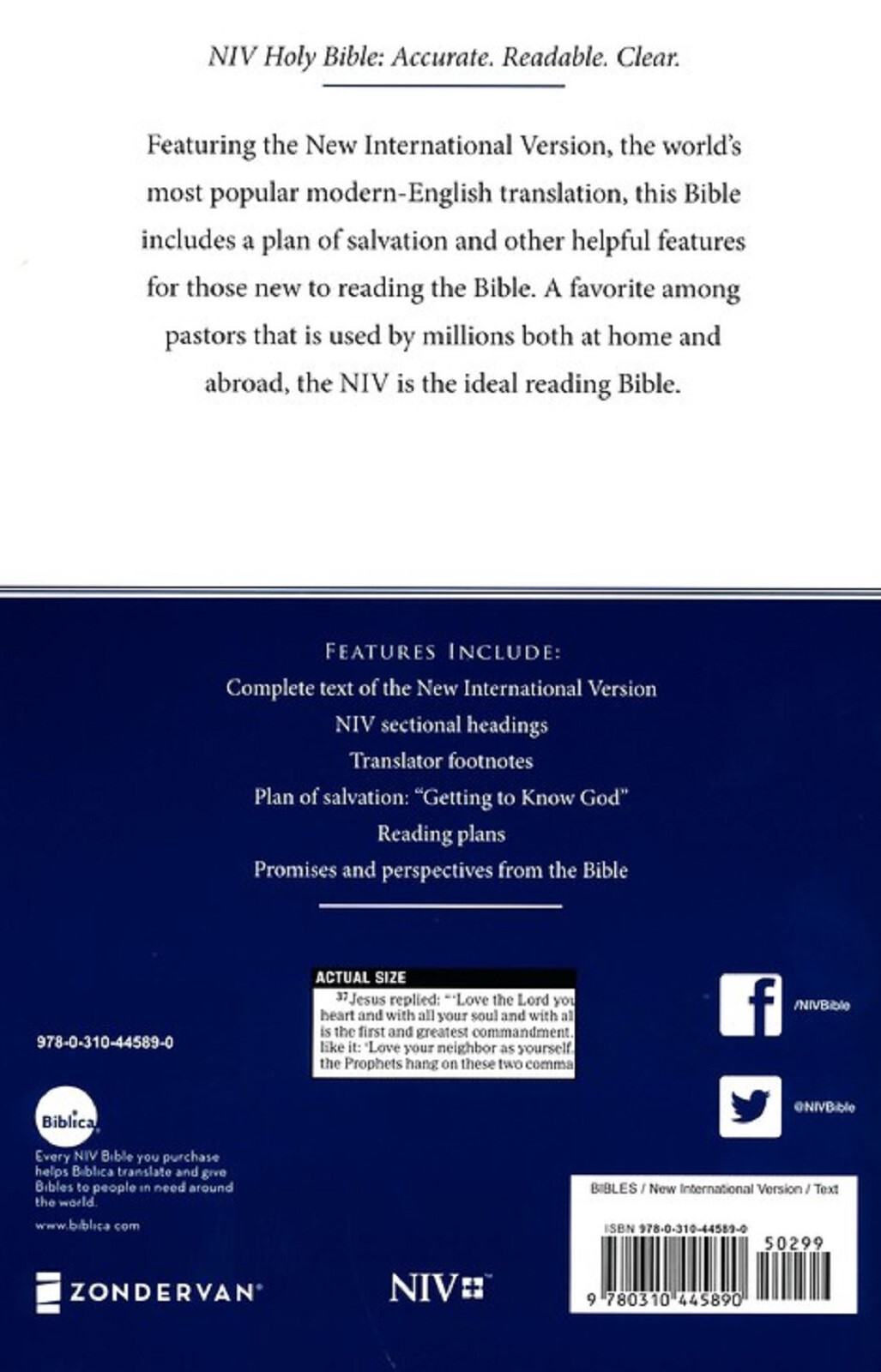 NIV Bible Blue « 10 OUTREACH BIBLES » Wholesale Bibles BRAND NEW in Shrink Wrap!!