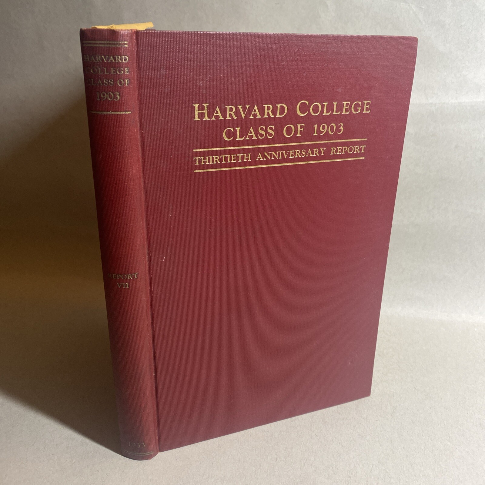 Harvard College Class of 1903, 13th Anniversary Report, Hardcover / CYE
