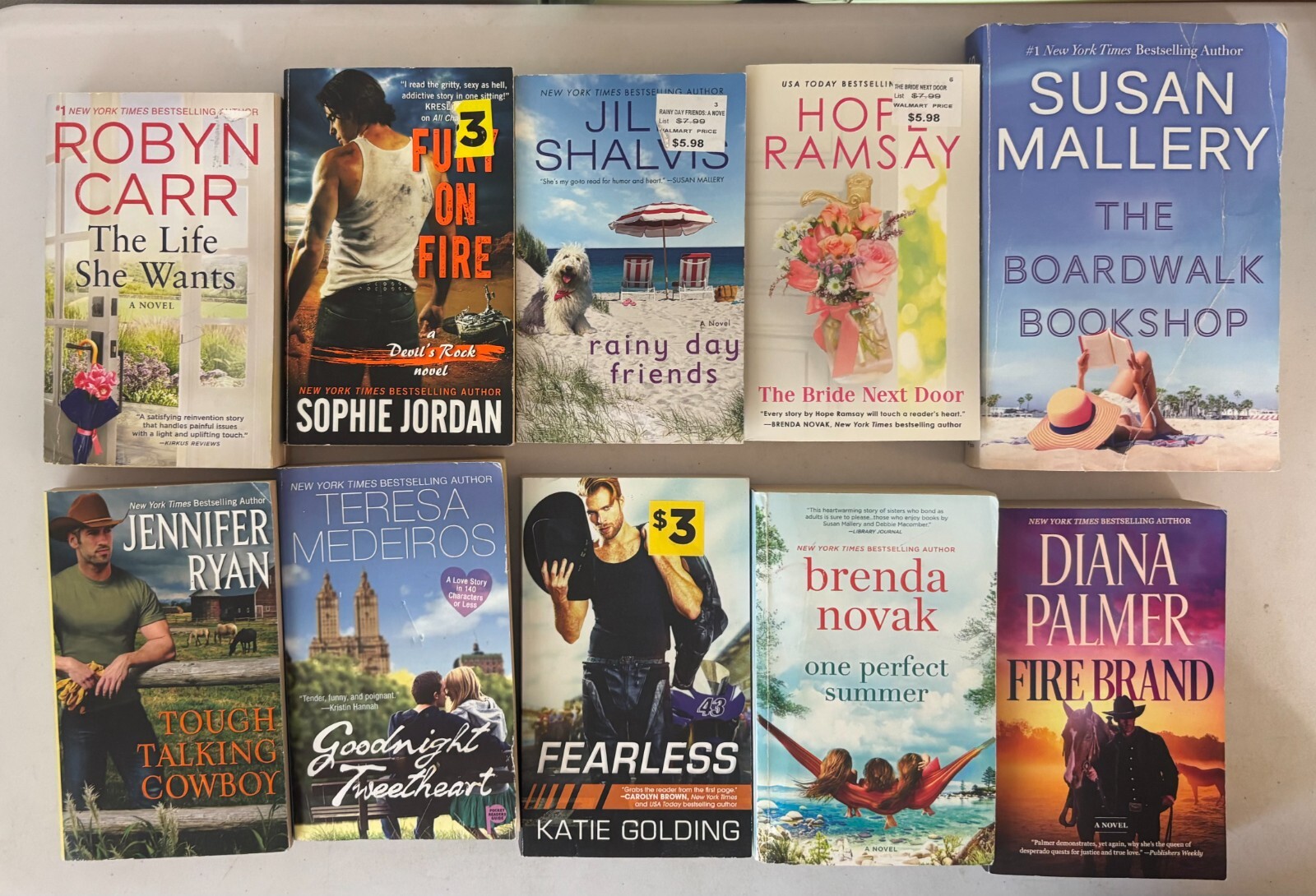Lot of 10 Romance – Mixed Authors – Mass Paperbacks FREE SHIP