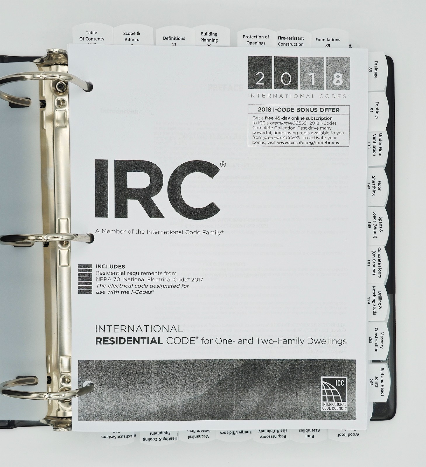 Highlighted and Tabbed – 2018 International Residential Code – from Exam Books