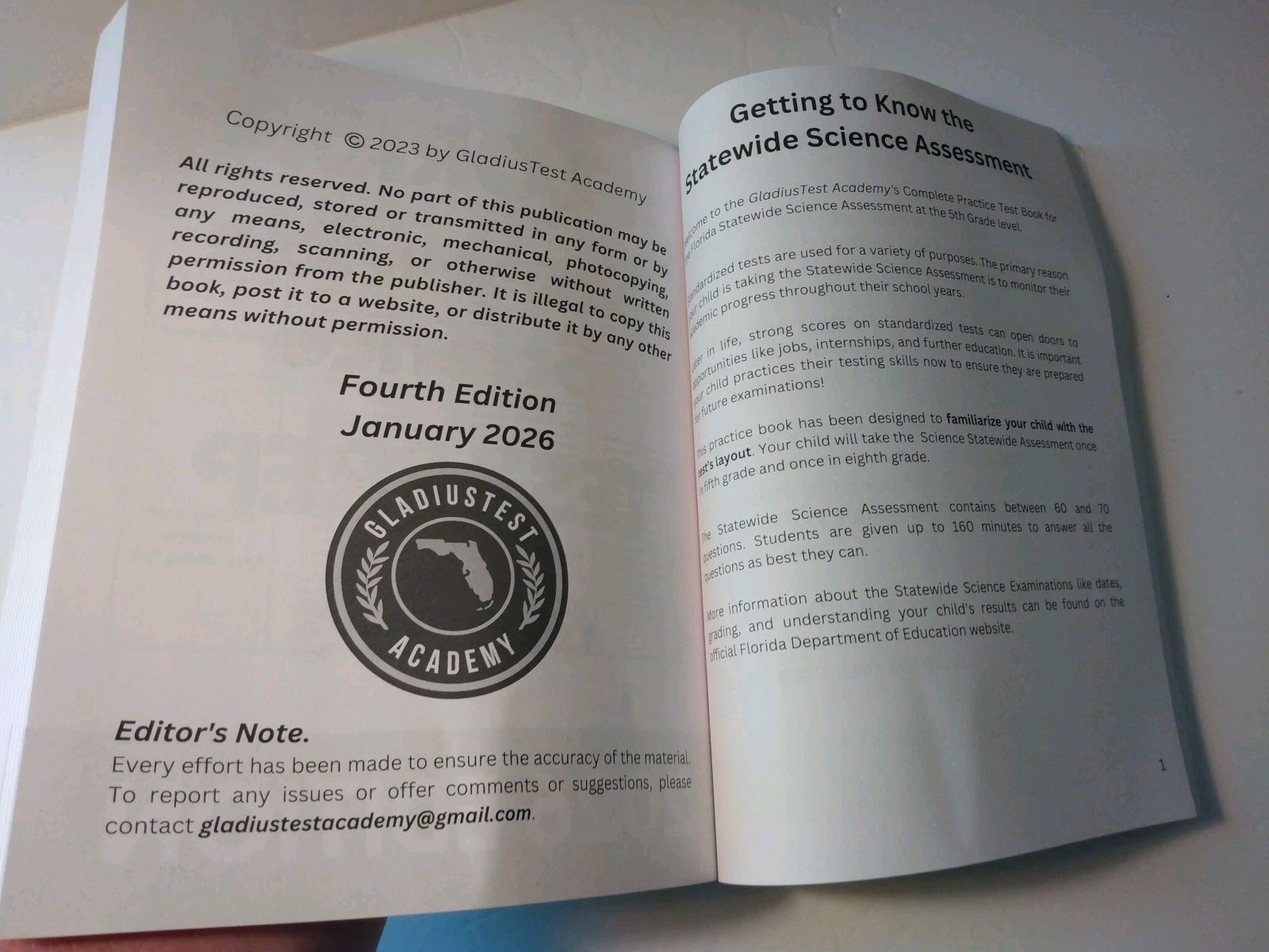 Florida FAST & Statewide Science Test Prep for Grade 5 4 in 1 2026