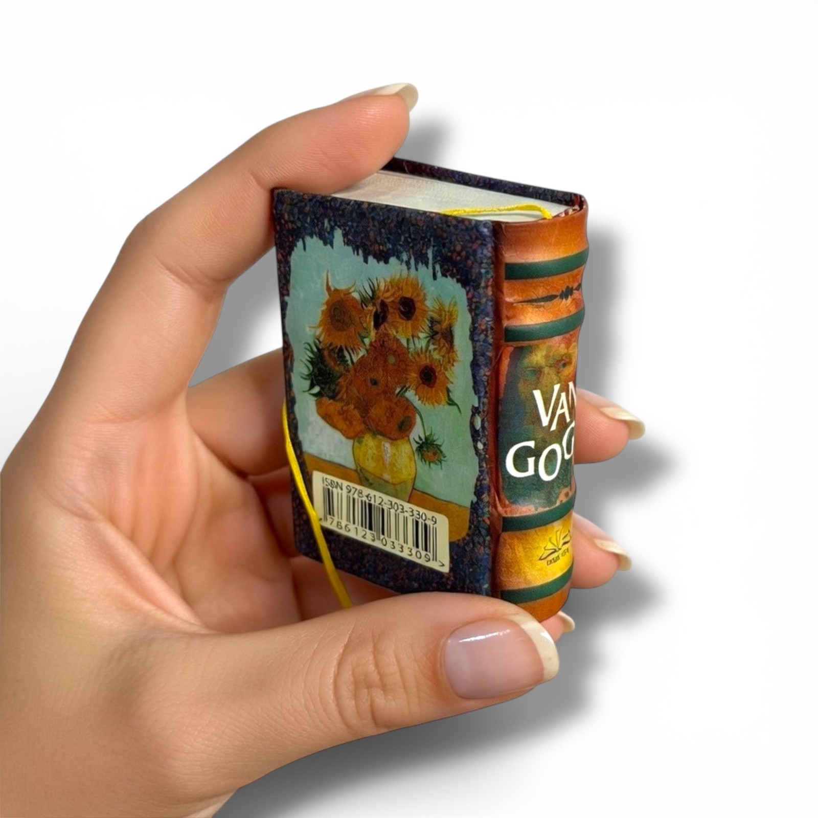 Van Gogh in Spanish w/ illustrations and comments miniature book hardcover 440pg