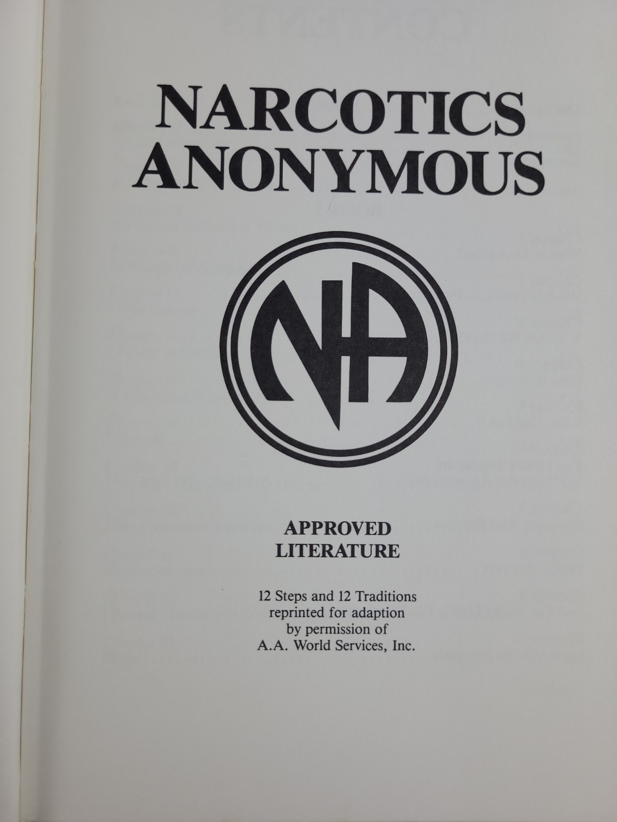 Narcotics Anonymous Manual Second 2nd Edition 12 Steps Traditions 1982 HC