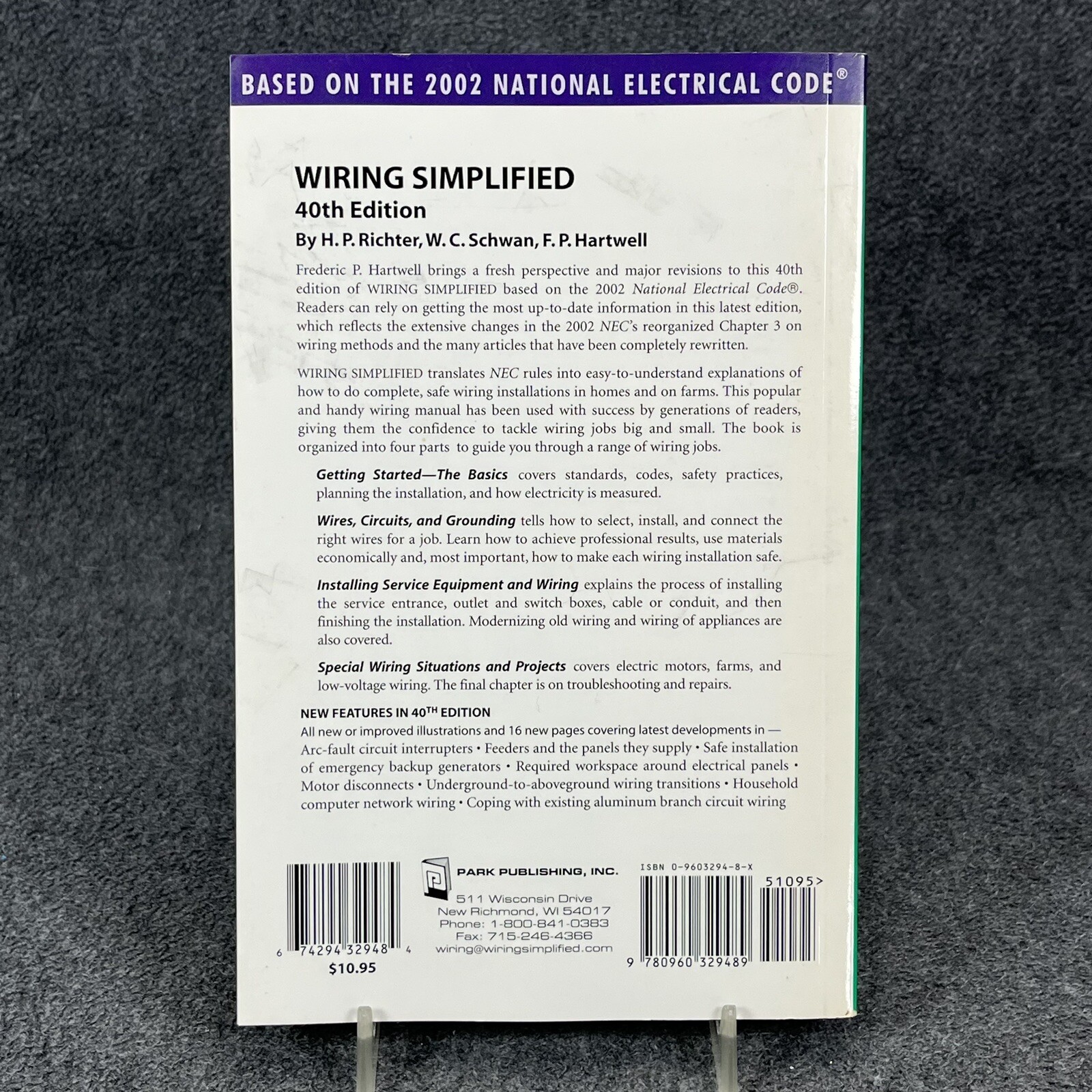 Wiring Simplified: Based on the 2002 National Electrical Code 40Th Edition – New