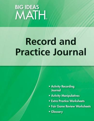 BIG IDEAS MATH: Record & Practice Journal Green/Course 1 – Stationery – GOOD
