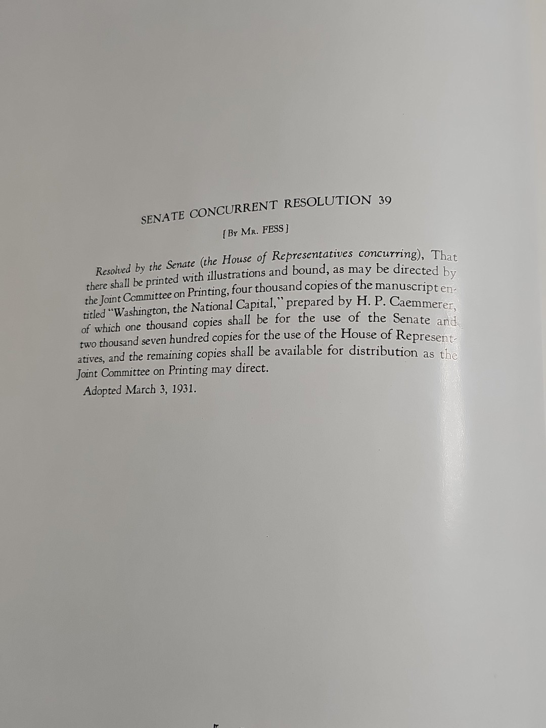 1932 HC Book « Washington – The National Capital » Caemmerer 736 Pages Limited #
