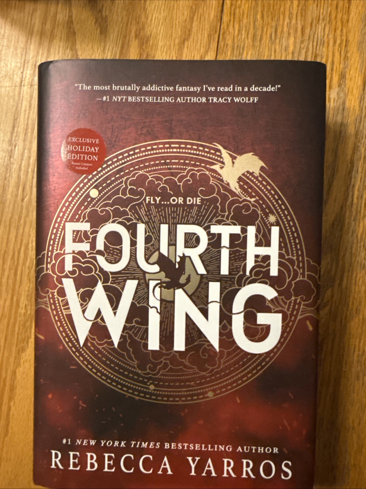 Fourth Wing by Rebecca Yarros – Holiday Edition with Sprayed Edges(1st printing)