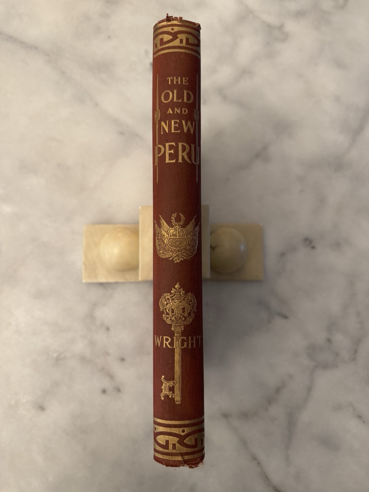 1908 The Old and New Peru Marie Robinson Wright Barrie & Sons Red Gilt HC