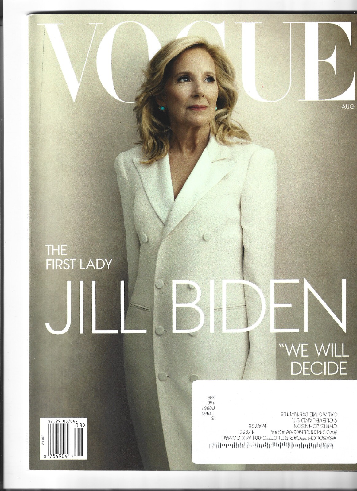 VOGUE MAGAZINE AUGUST 2024 with Dr. JILL BIDEN