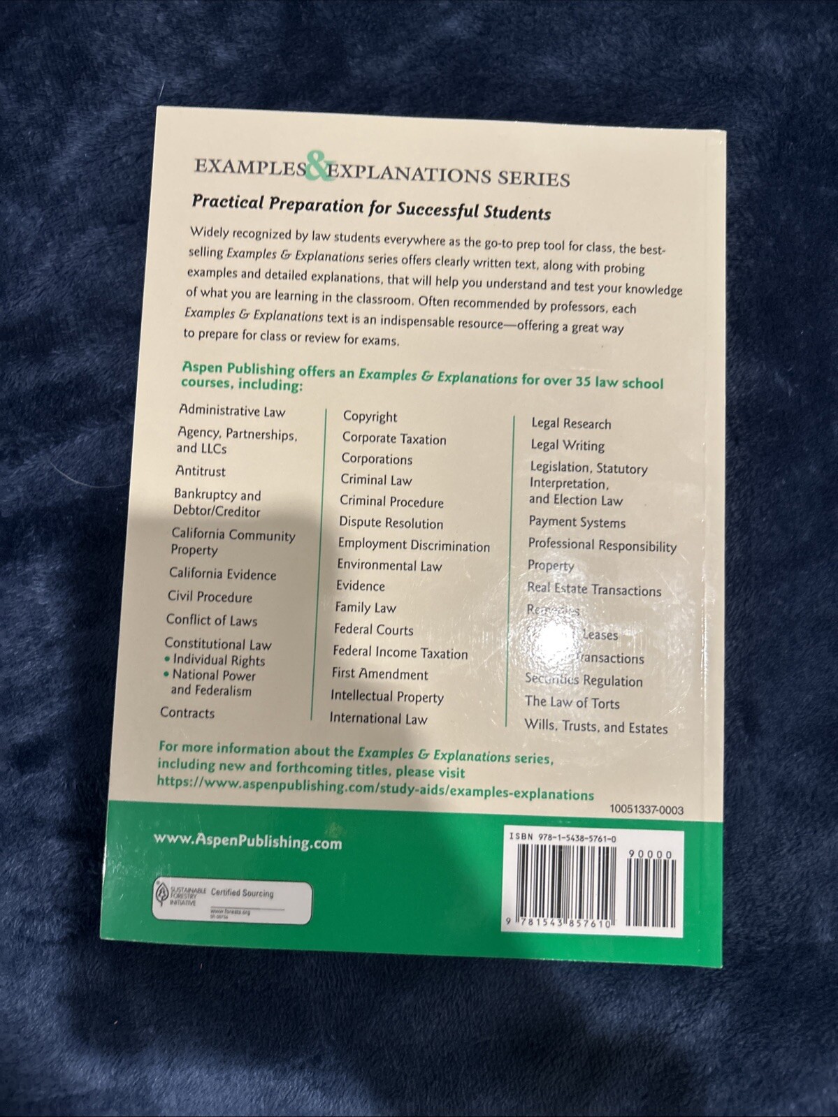 Property -7th edition. Examples & Explanations by Barlow Burke & Joseph Snoe
