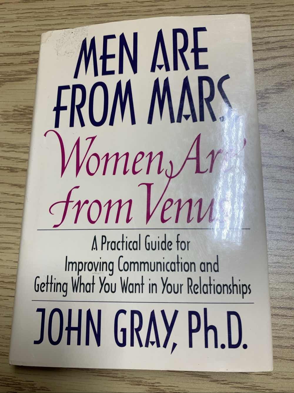 Men Are from Mars, Women Are from Venus John Gray PhD Paperback Book