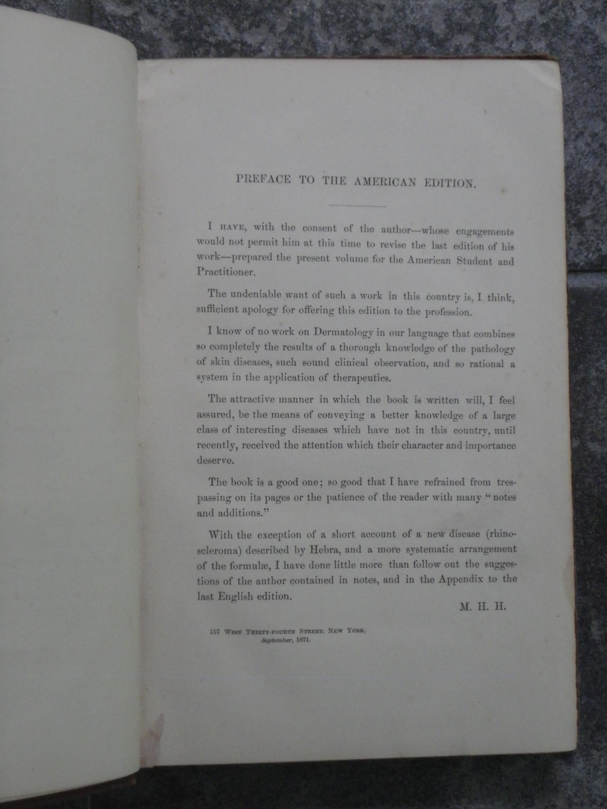 Skin Diseases-Description Pathology Diagnosis Treatment-Fox-1871-1st US Ed-Rare