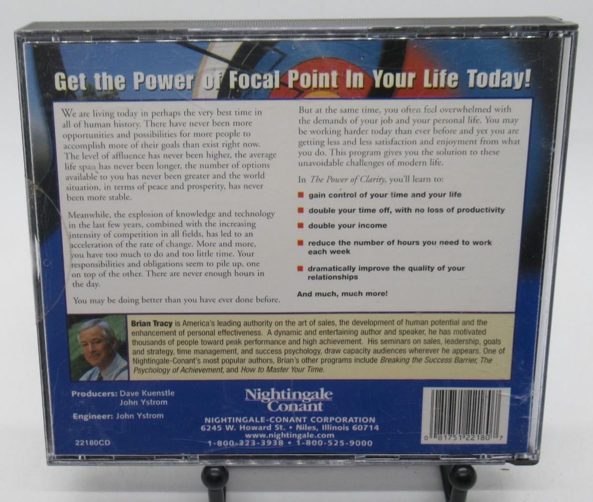 BRIAN TRACY: THE POWER OF CLARITY – MAXIMIZE INCOME 6-DISC AUDIO CD SET, NIGHTIN