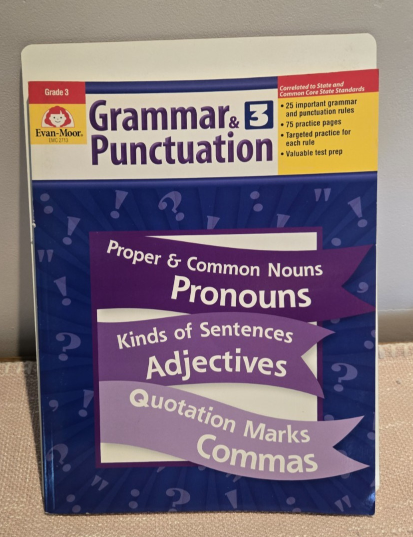 Evan-Moor GRAMMAR & PUNCTUATION 3 Consumable Workbook Homeschool Curriculum *NEW