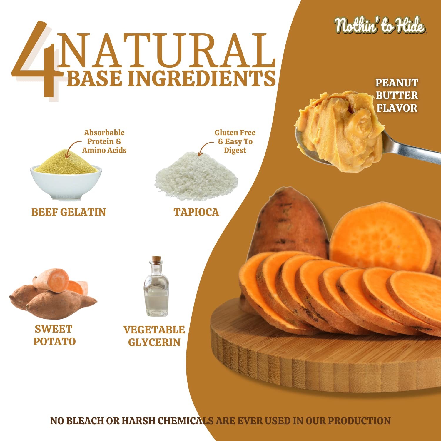 Fieldcrest Farms Nothing to Hide Natural Rawhide 2.3 Ounce (Pack of 3)