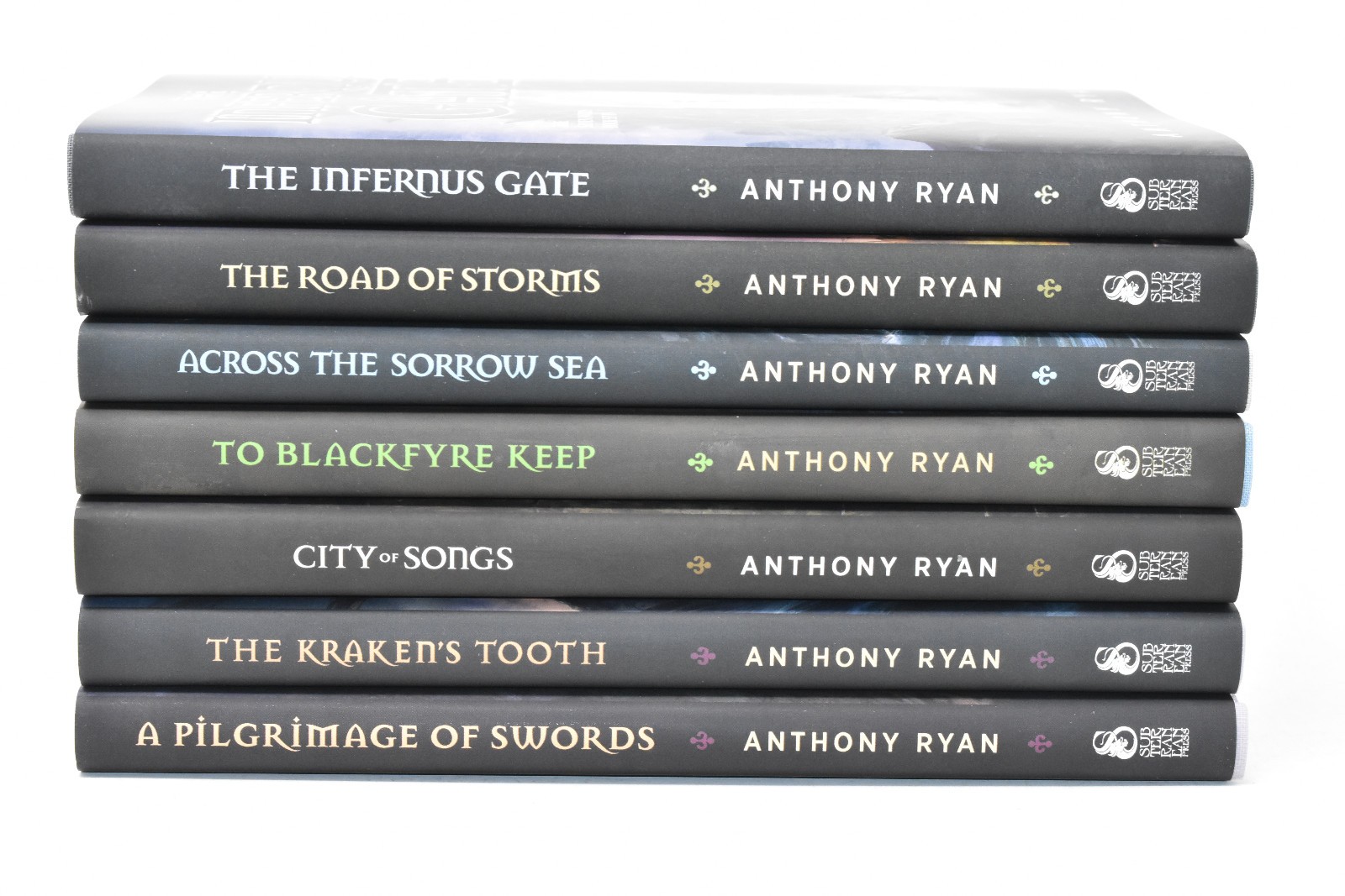 SIGNED 7 BOOK SET Pilgrimage of Swords Kraken&rsquo;s Tooth City of Songs Anthony Ryan