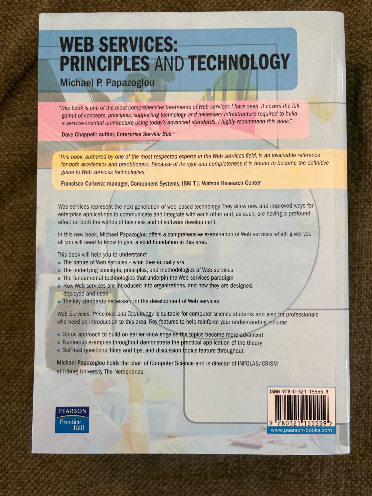 📘 Web Services: Principles & Technology Papazoglou (2007 Prentice Hall) 📬