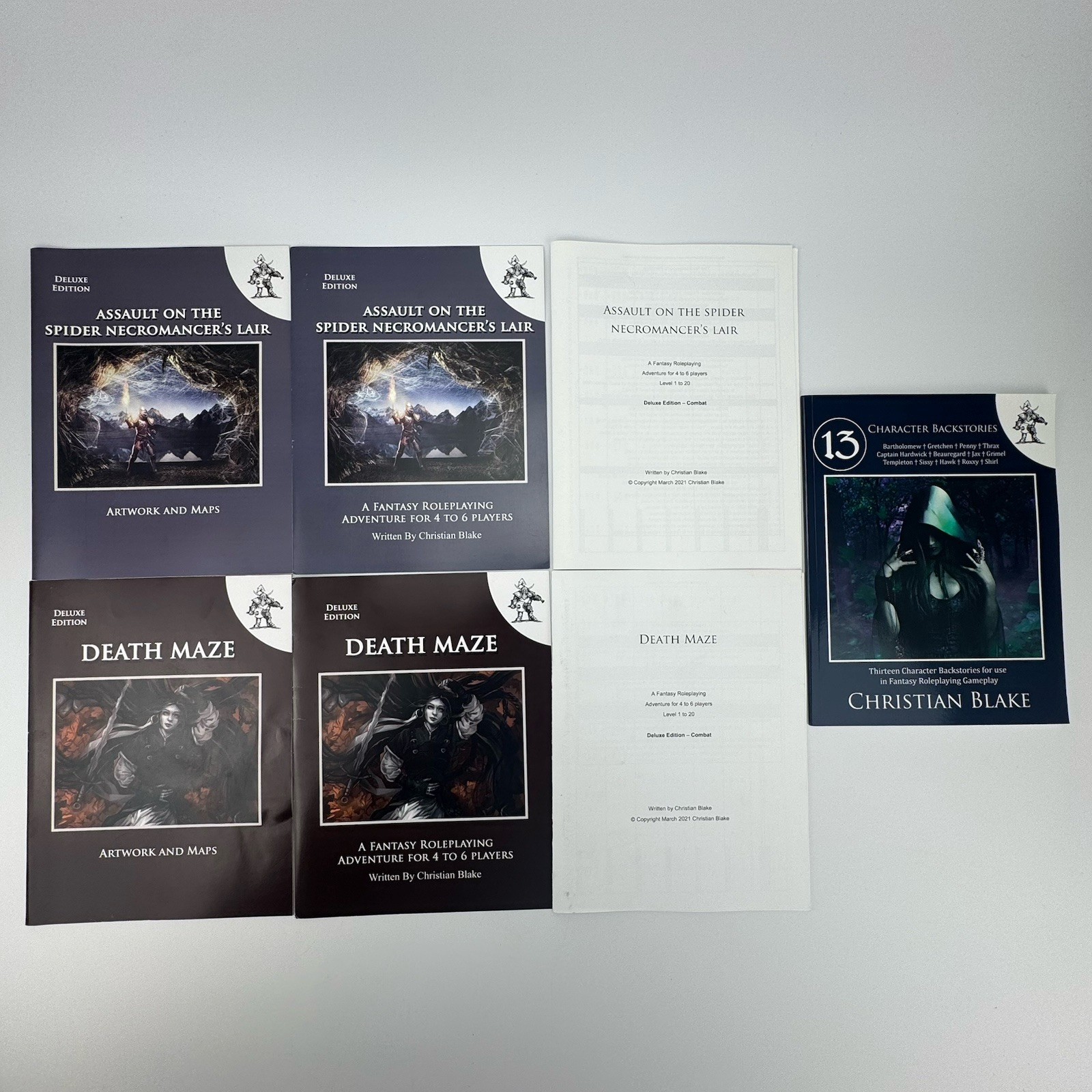 Christian Blake RPG Bundle Death Maze Necromancer’s Lair & Character Backstories