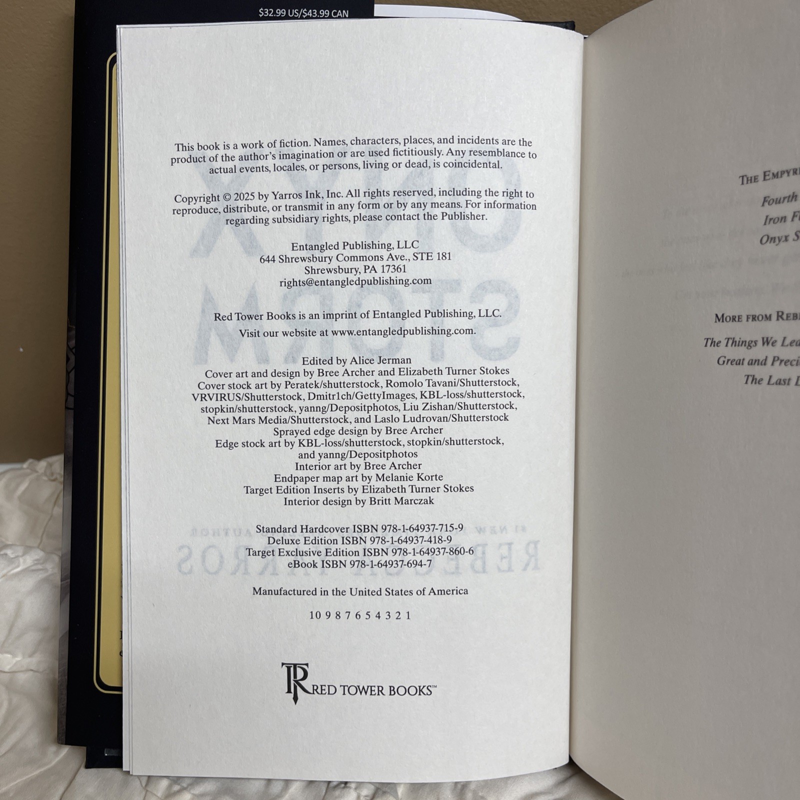 Onyx Storm, FIRST edition/FIRST printing. NEW, Rebecca Yarros. FREE shipping!