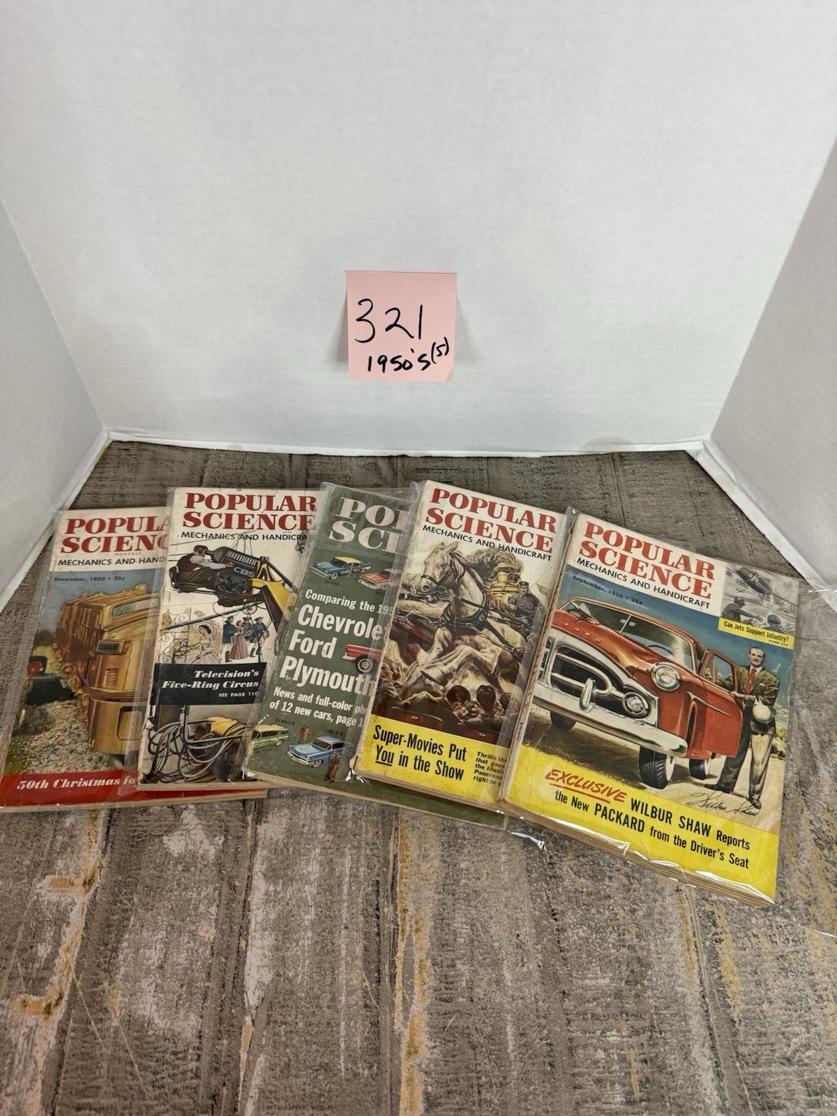 Popular Science Bundle Of 5 Magazines From The 1950’s #321