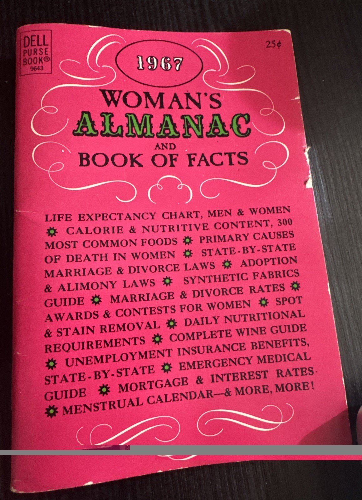Woman&rsquo;s Almanac and Book Of Facts 1967 Dell Purse Book Women Feminism 64 Pages