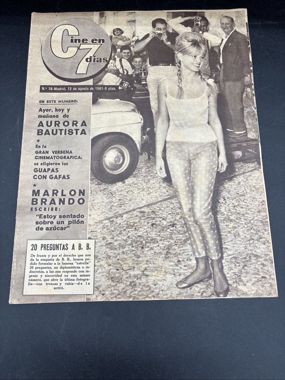 3-Bridget Bardot Cine En 7 Dias Spain Magazines ALL EXCELLENT