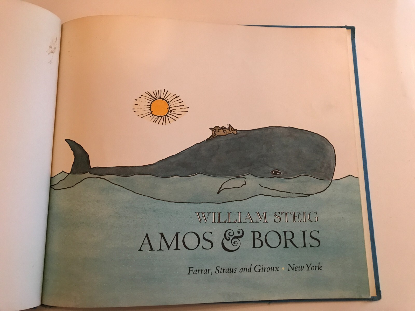 AMOS & BORIS William Steig 1st Edition 1971 Hardcover
