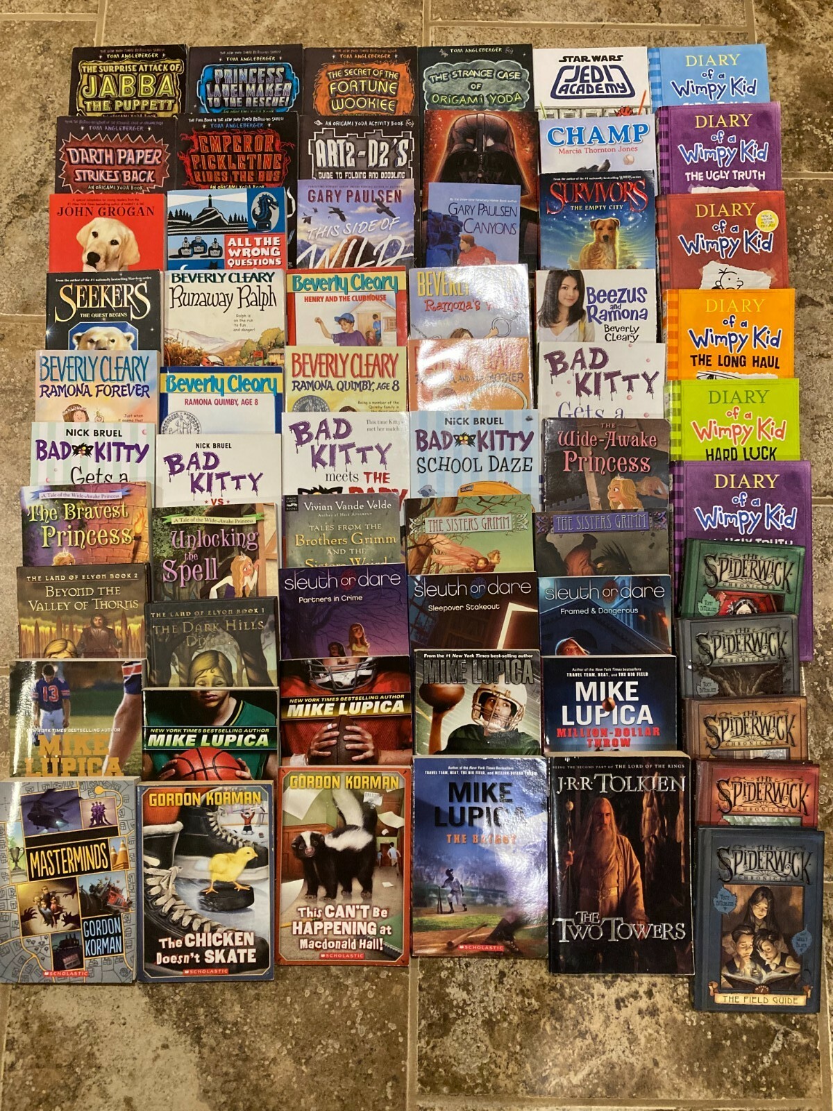 Huge Lot of 60+ Children&rsquo;s Chapter Books Instant Library Grades 4-8 As Pictured