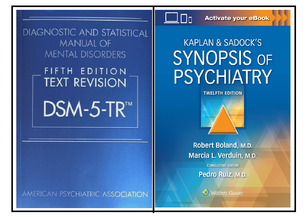 Kaplan & Sadock’s Synopsis of Psychiatry 12th Ed + DSM-5-TR Paperback Combo NEW