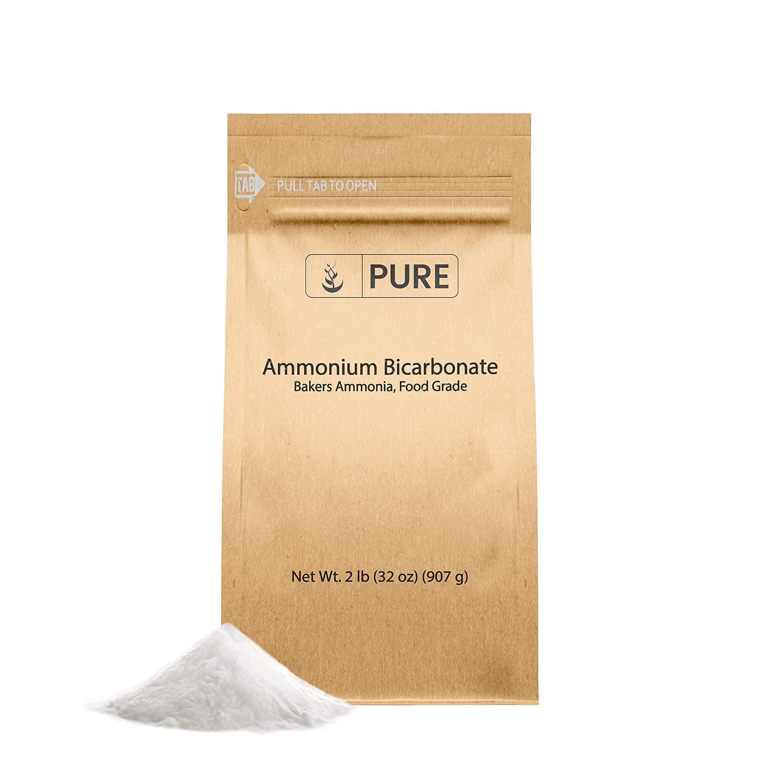 Pure Original Ingredients Ammonium Bicarbonate (2lb) Baker&rsquo;s Ammonia, Traditiona