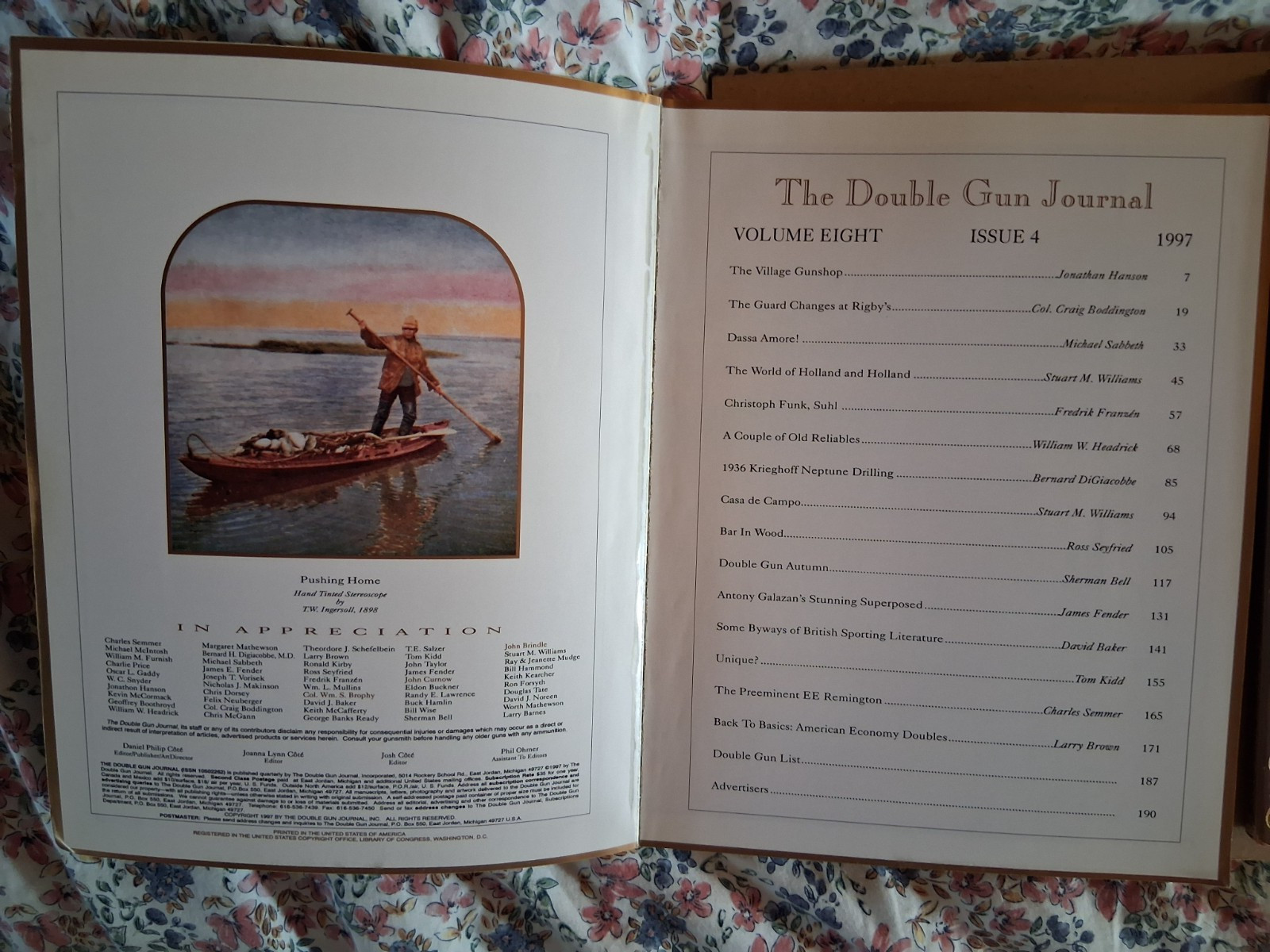 1997 VOLUME EIGHT ISSUES 1-4 THE DOUBLE GUN JOURNAL