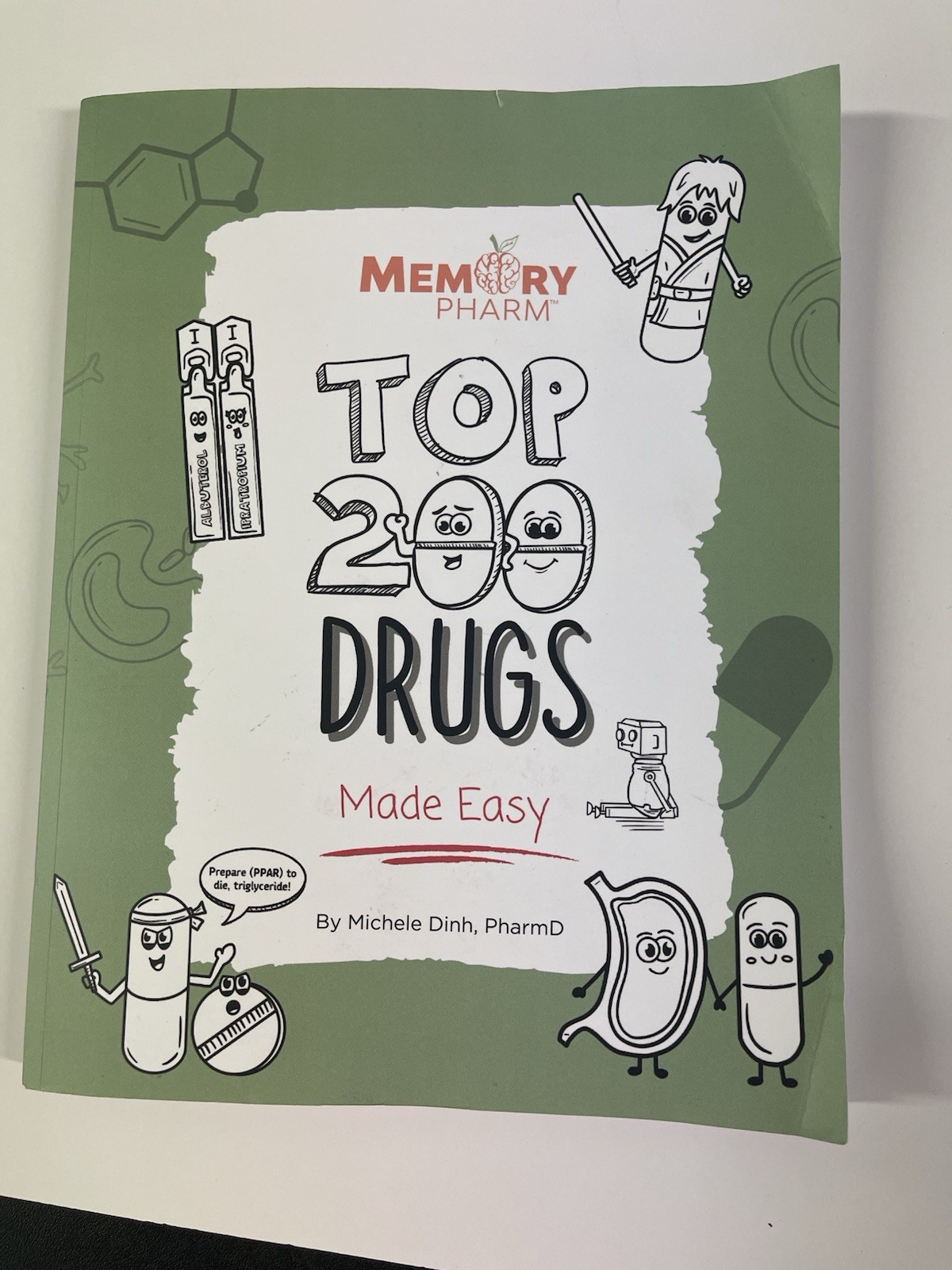 Memory Pharm Top 200 Drugs Made Easy Workbook Pharmacology Medical By Dinh
