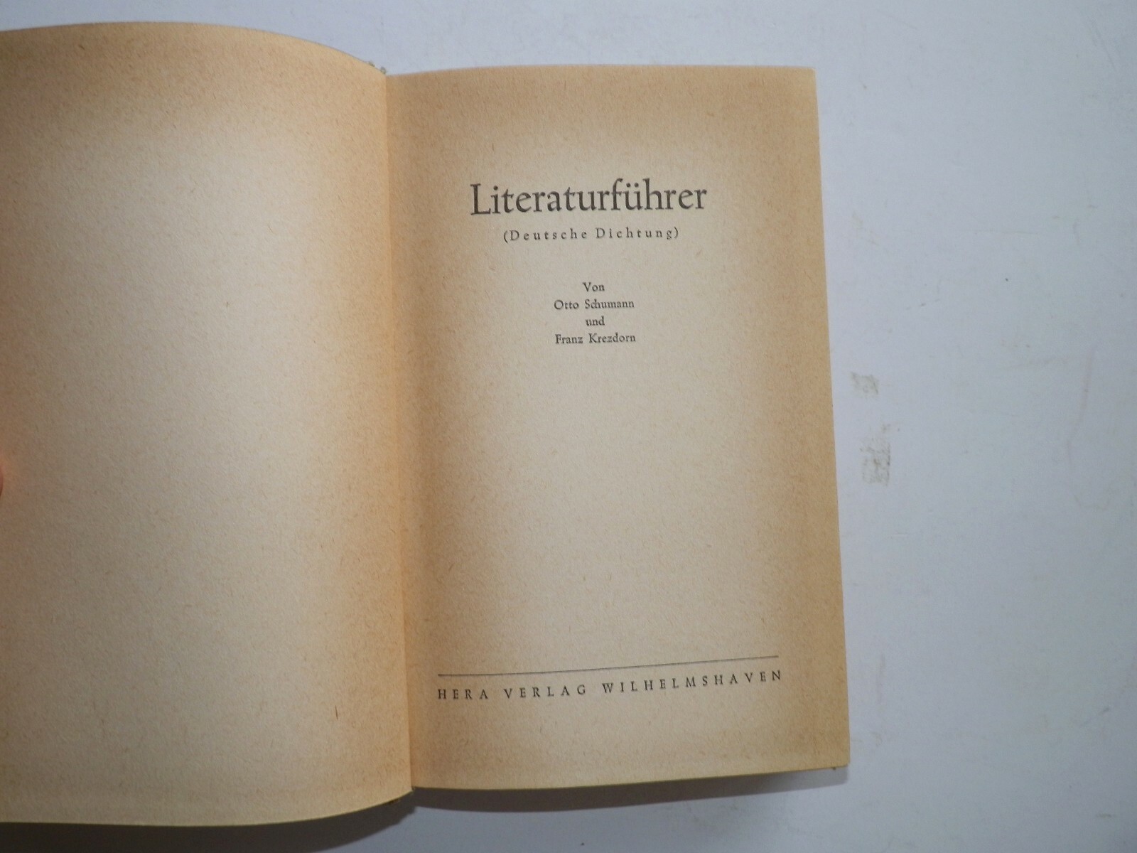 German Poetry Literature Guide LITERATURFÜHRER (DEUTSCHE DICHTUNG)