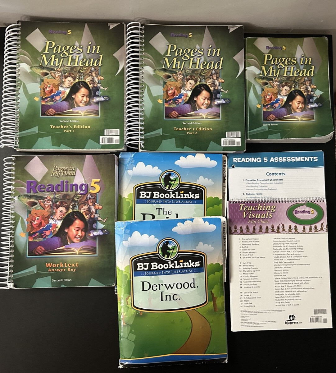 Lot of Reading 5 2nd Ed. Books, Worktext, Visuals, Assessment Booklinks & More
