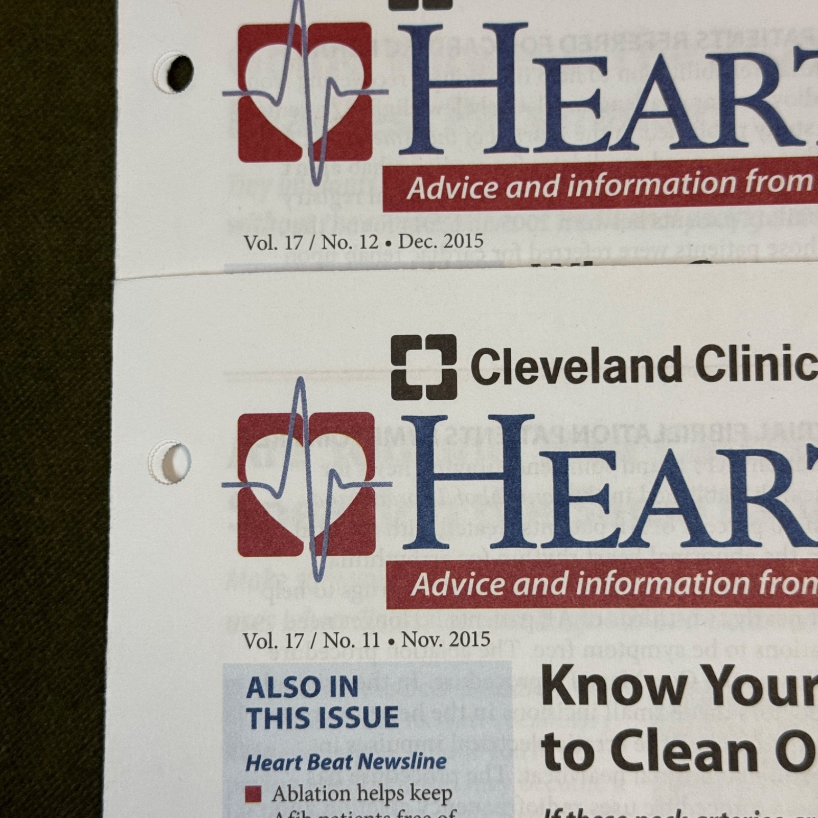CLEVELAND CLINIC HEART ADVISOR X 24 – Vol 17 x 2,Vol 18 x 3,Vol 19 x 10,Vol 20×9
