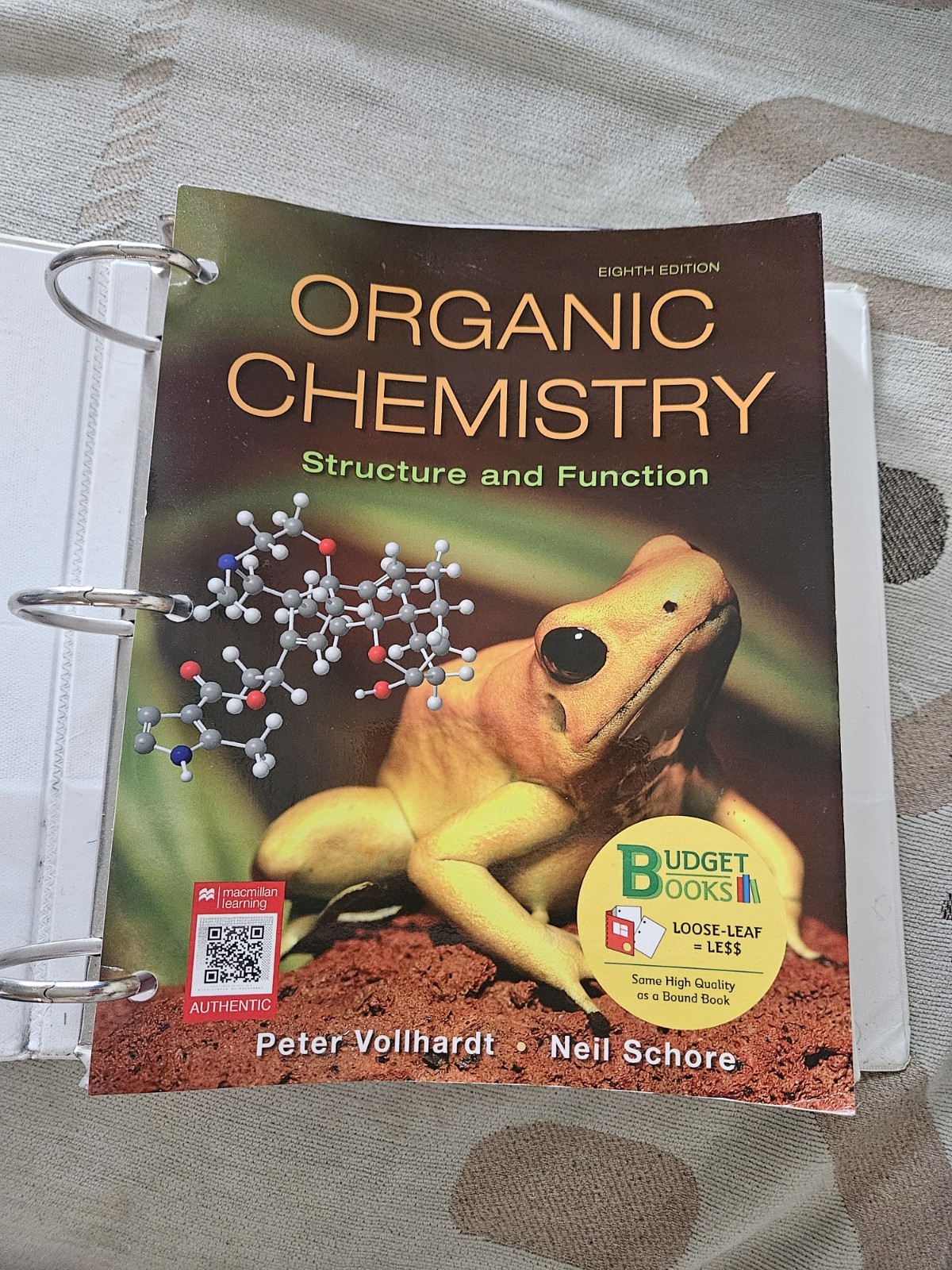 Organic Chemistry Structure And Function. Vollhardt And Schore. 8th Ed. Loose.