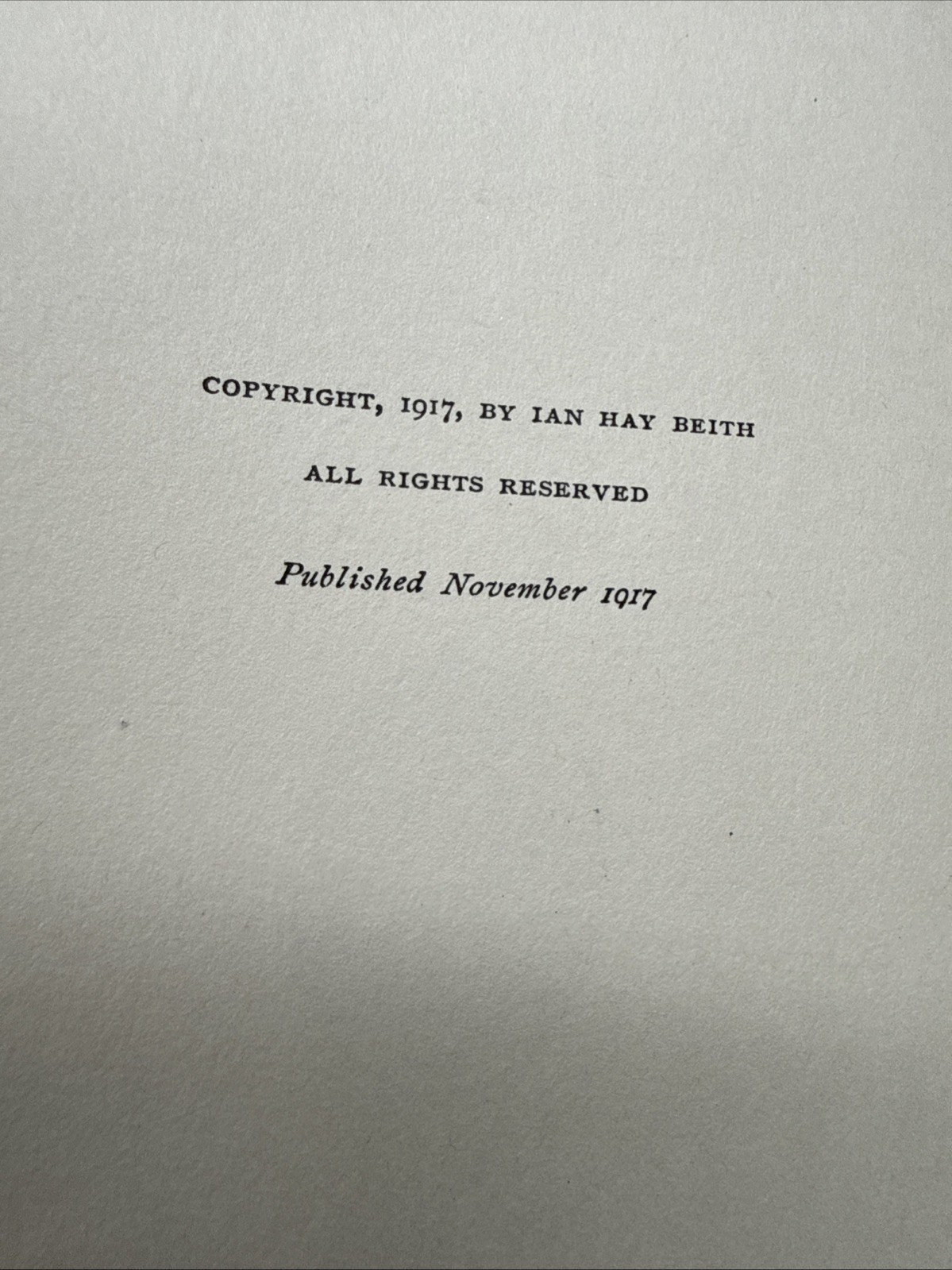WWI All In It: K1 Carries On by Major Ian Hay Beith 1917 1st Edition HC/DJ