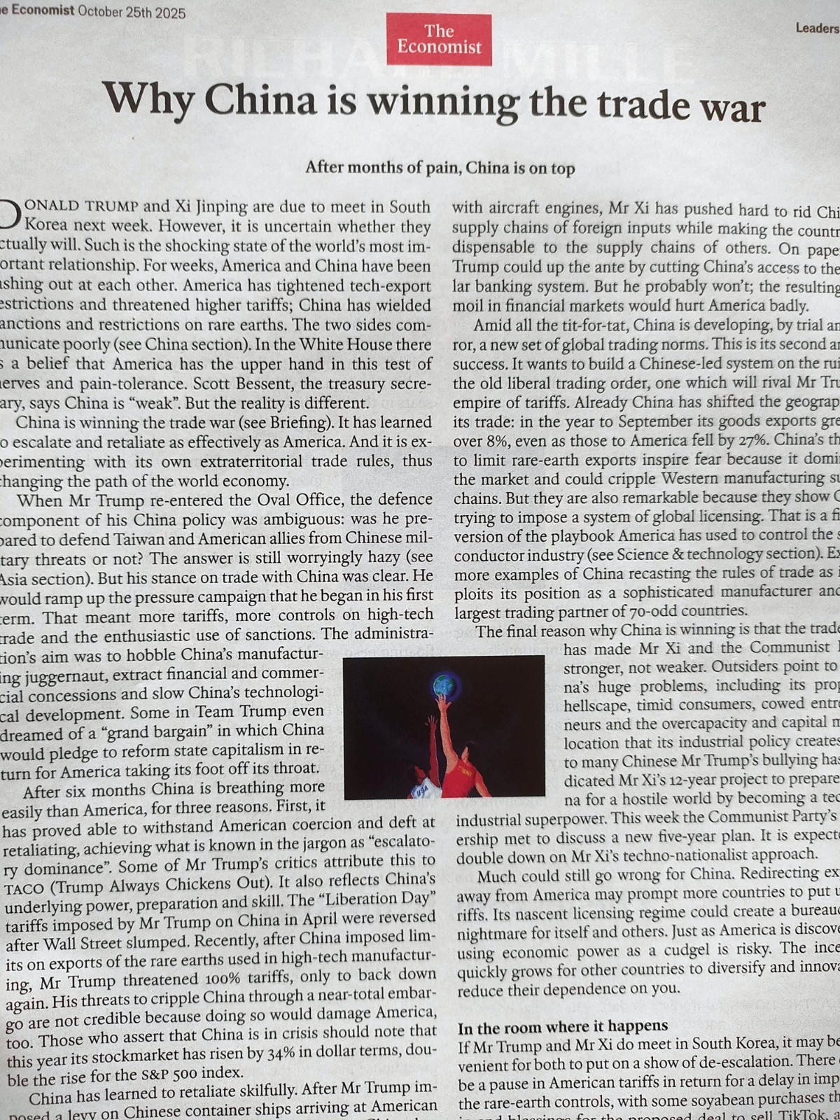 The Economist Magazine Oct 25-31 2025 Winning The Trade War China vs USA