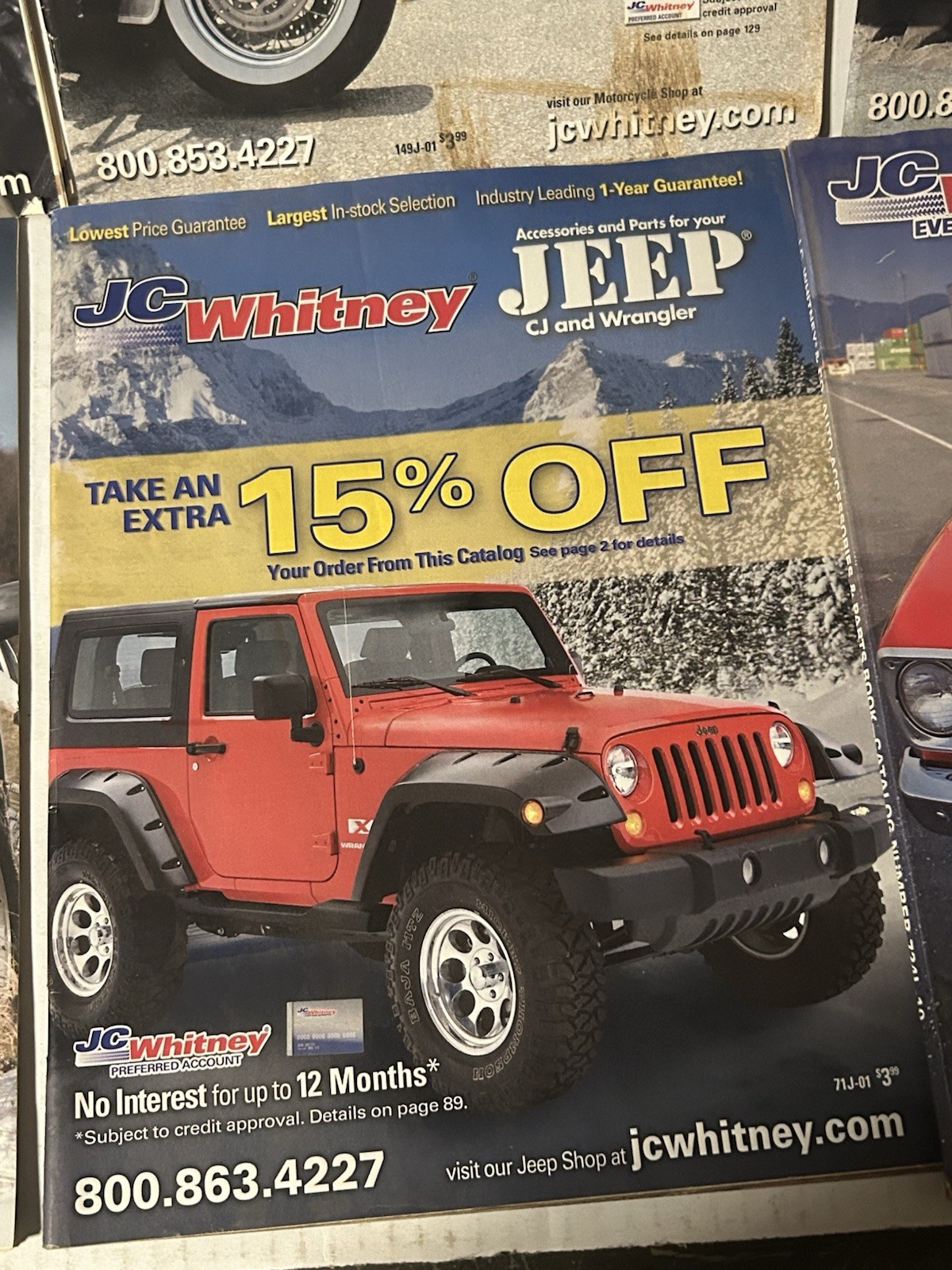 6 JC WHITNEY MAIL ORDER CATALOGS 2000&rsquo;S ERA•Motorcycle Truck Jeep•EUC