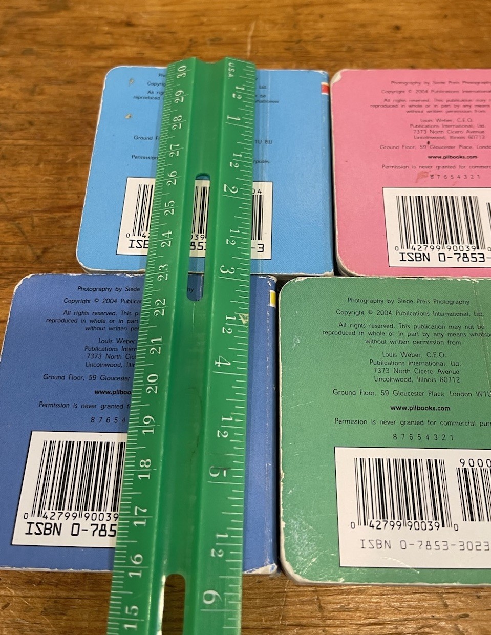 Publications Int. 2004 Block Books Lot of 5 Small Cardboard Picture Books 3&Prime;x 3&Prime;