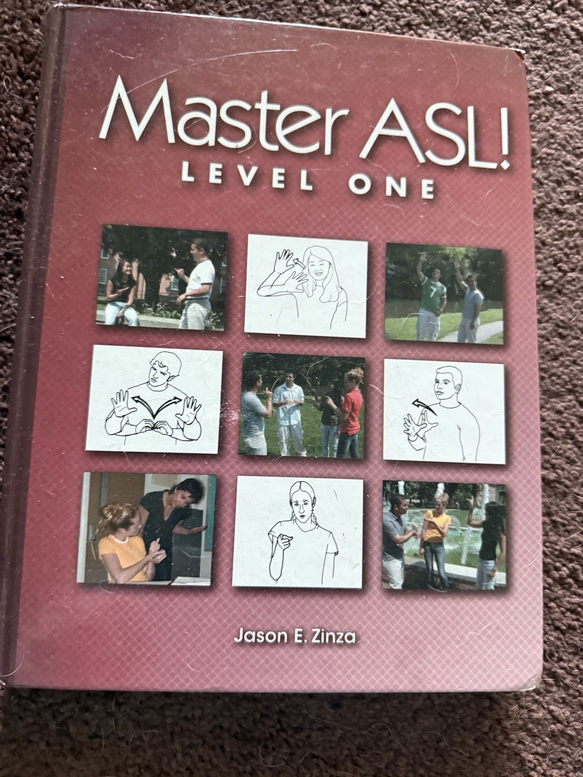 Sign Media Master ASL! Level One Beginner Textbook Hardcover 2006 Illustrated