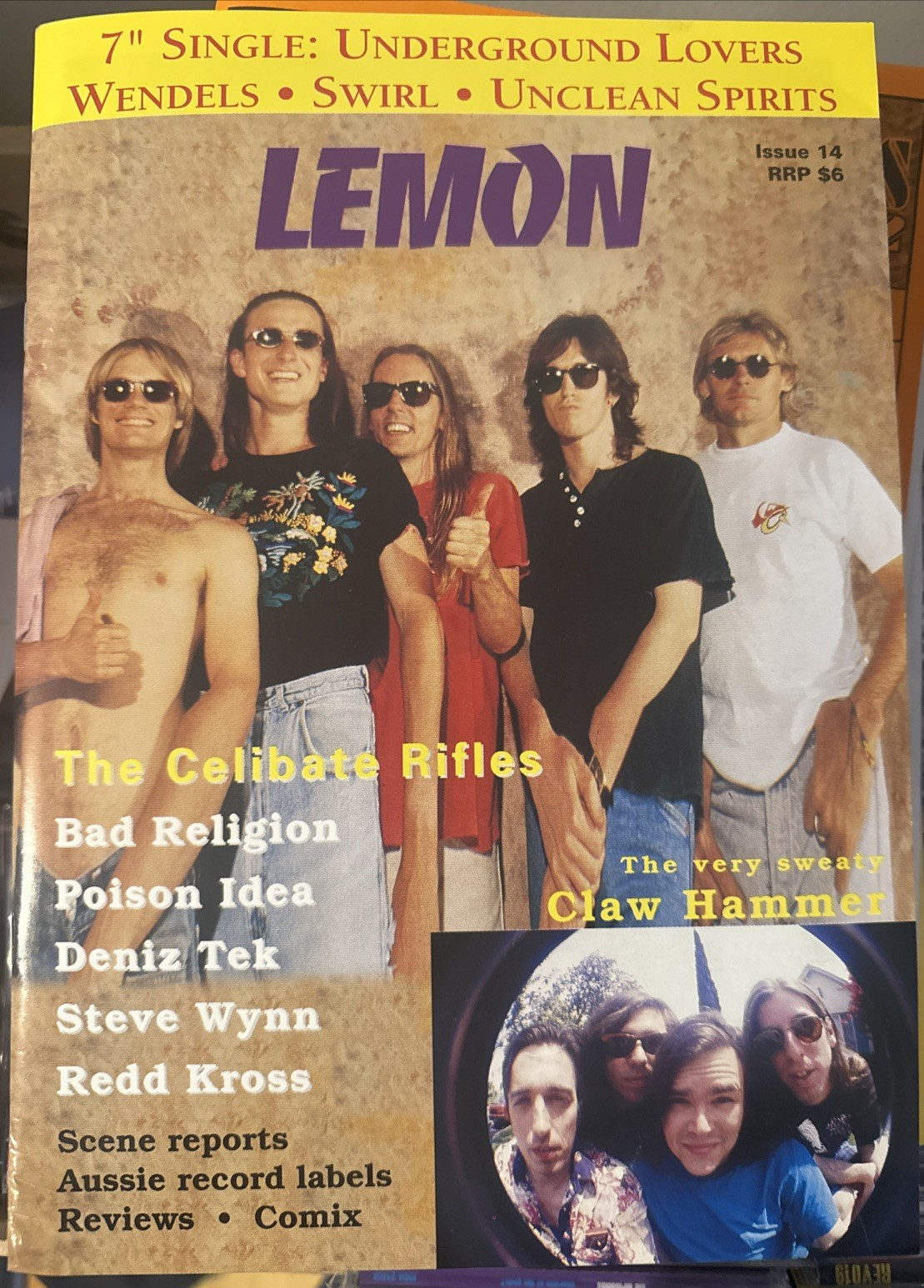 Lemon Magazine 14 1992 Zine + 7&Prime; Celebrate Rifles Deniz Tek OZ Punk Redd Kross