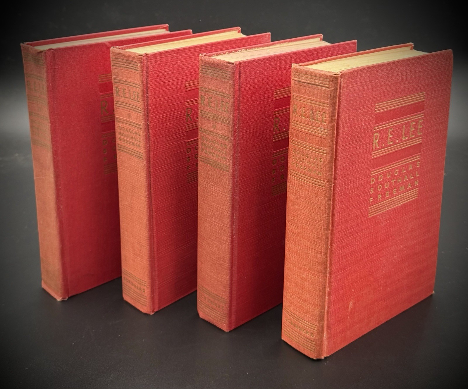 4 -Volume Set R. E. Lee A Biography Douglas Southall Freeman Scribner&rsquo;s Edition