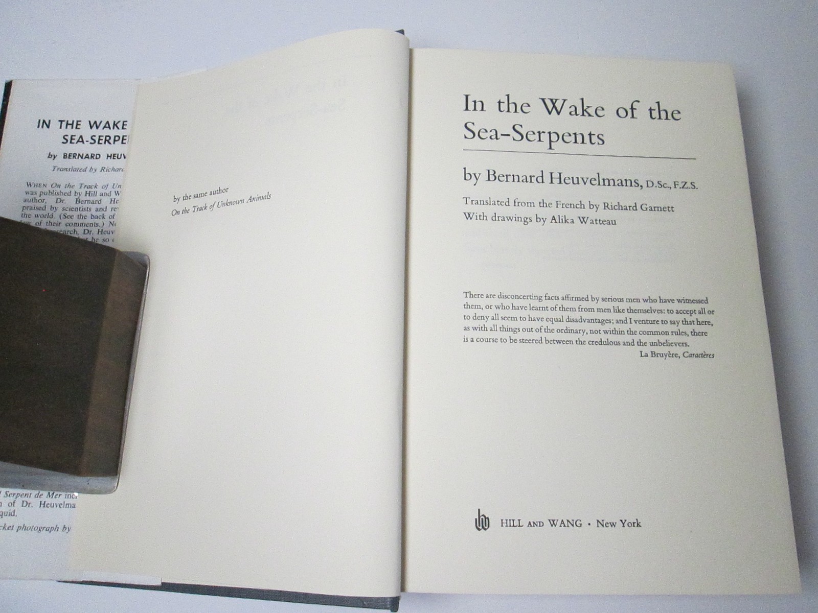 In The Wake Of The Sea Serpents Bernard Heuvelmans 1968 1st US ED Cryptozoology
