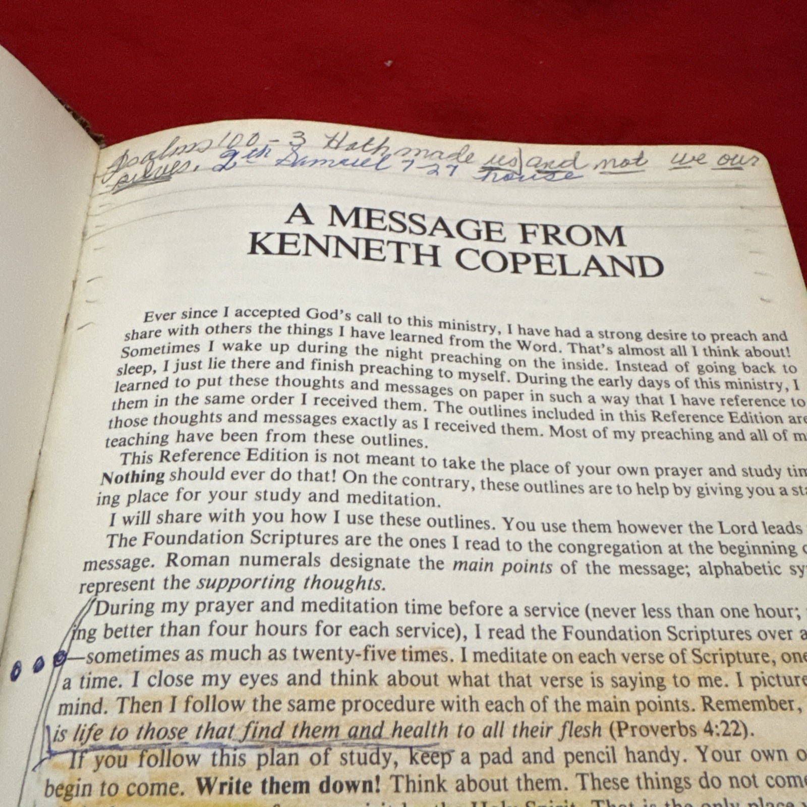 Kenneth Copeland Reference Edition Bible Genuine Leather KJV Concordance 1972