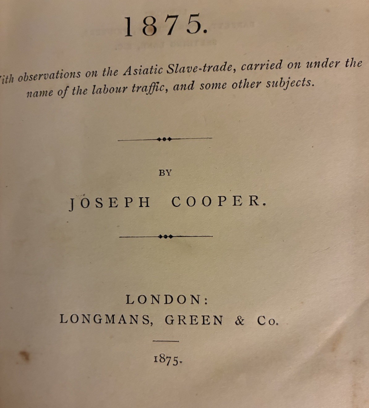 The Lost Continent: Or Slavery and the Slave-Trade in Africa (1875) First Ed.