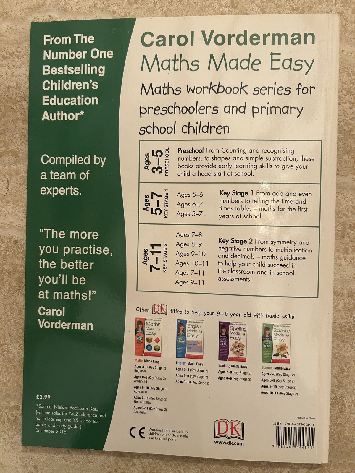 2x Maths & English made easy workbooks Carol vorderman KS2 Age 9-10