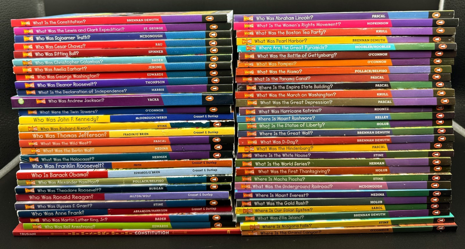 WhoHQ Book Lot 57 Books Where Is/ Who Was/What Was Series History Biography NEW!