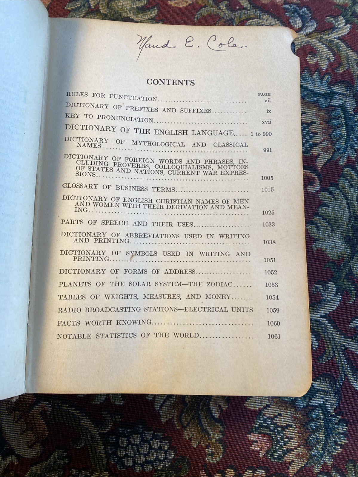 New Universal Self-pronouncing Dictionary English Language 1934 HC