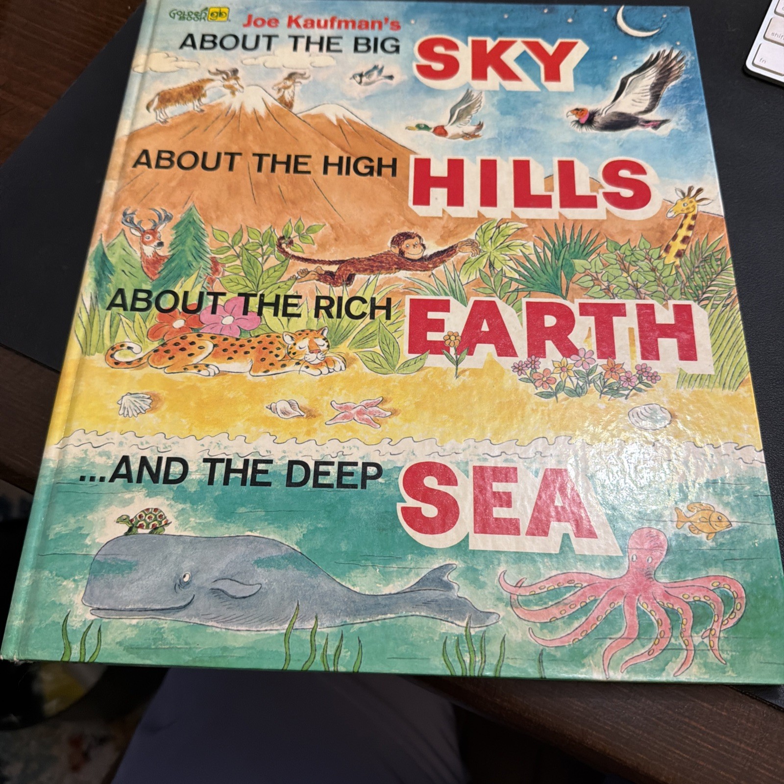 1978 Joe Kaufman&rsquo;s About The Sky Hills Earth Sea Golden Press Golden Book!